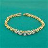 American Diamond Classic Bracelet With 2 Tone Plating