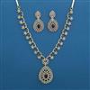 American Diamond Delicate Necklace with 2 Tone Plating