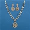 American Diamond Delicate Necklace with 2 Tone Plating