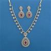 American Diamond Delicate Necklace with 2 Tone Plating