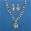 American Diamond Delicate Necklace with 2 Tone Plating