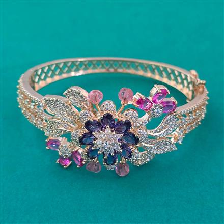 American Diamond Broad Kada with Carat Plating