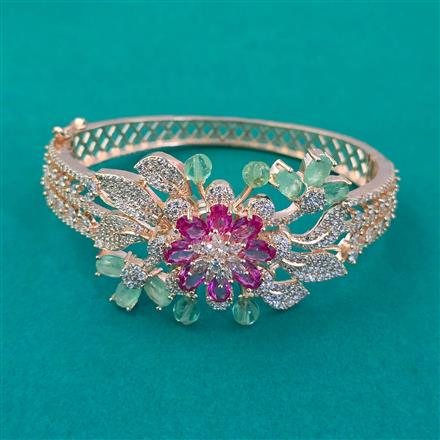 American Diamond Broad Kada with Carat Plating