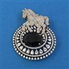 American Diamond Birds Brooch with Mehndi Plating