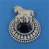 American Diamond Birds Brooch with Mehndi Plating