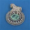 American Diamond Birds Brooch with Mehndi Plating