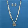 American Diamond Birds Pendant Set with 2 Tone Plating