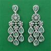 American Diamond Classic Earring with Rhodium Plating