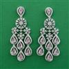 American Diamond Classic Earring with Rhodium Plating