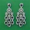 American Diamond Classic Earring with Rhodium Plating
