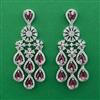 American Diamond Classic Earring with Rhodium Plating