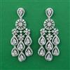 American Diamond Classic Earring with Rhodium Plating