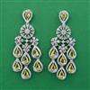 American Diamond Classic Earring with Rhodium Plating