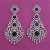 American Diamond Long Earring with Rhodium Plating
