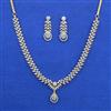 American Diamond Classic Necklace with Rhodium Plating 2 Tone Plating Mehndi Plating Carat Plating