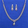 American Diamond Classic Necklace with Rhodium Plating 2 Tone Plating Mehndi Plating Carat Plating