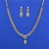 American Diamond Classic Necklace with Rhodium Plating 2 Tone Plating Mehndi Plating Carat Plating