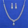 American Diamond Classic Necklace with Rhodium Plating 2 Tone Plating Mehndi Plating Carat Plating