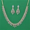 American Diamond Classic Necklace with Rhodium Plating 2 Tone Plating Mehndi Plating Carat Plating