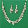 American Diamond Classic Necklace with Rhodium Plating 2 Tone Plating Mehndi Plating Carat Plating