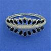 American Diamond Broad Kada with Rhodium Plating