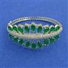 American Diamond Broad Kada with Rhodium Plating
