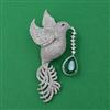 American Diamond Birds Brooch with Rhodium Plating
