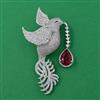 American Diamond Birds Brooch with Rhodium Plating