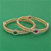 American Diamond Classic Bangles with 2 Tone Plating