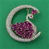 American Diamond Birds Brooch with Mehndi Plating