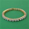 American Diamond Classic Bracelet with Rhodium Plating 2 Tone Plating