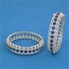 American Diamond Openable Bangles with Rhodium Plating