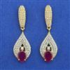 American Diamond Classic Earring with 2 Tone Plating