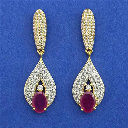 American Diamond Classic Earring with 2 Tone Plating