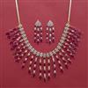 American Diamond Bridal Necklace with 2 Tone Plating