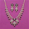 American Diamond Classic Necklace with 2 Tone Plating