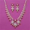American Diamond Classic Necklace with 2 Tone Plating