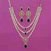American Diamond Layered Necklace with 2 Tone Plating