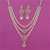 American Diamond Layered Necklace with 2 Tone Plating