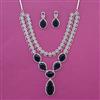 American Diamond Classic Necklace with Rhodium Plating