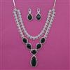 American Diamond Classic Necklace with Rhodium Plating