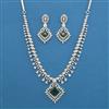 American Diamond Classic Necklace with Rhodium Plating