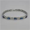 American Diamond Classic Bracelet with Rhodium Plating