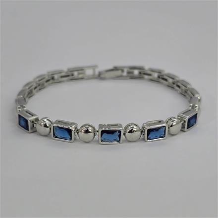 American Diamond Classic Bracelet with Rhodium Plating