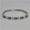American Diamond Classic Bracelet with Rhodium Plating