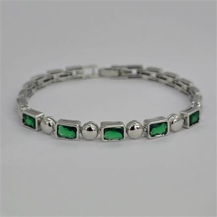 American Diamond Classic Bracelet with Rhodium Plating