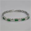 American Diamond Classic Bracelet with Rhodium Plating
