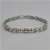 American Diamond Classic Bracelet with Rhodium Plating