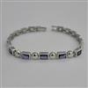 American Diamond Classic Bracelet with Rhodium Plating