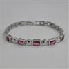 American Diamond Classic Bracelet with Rhodium Plating